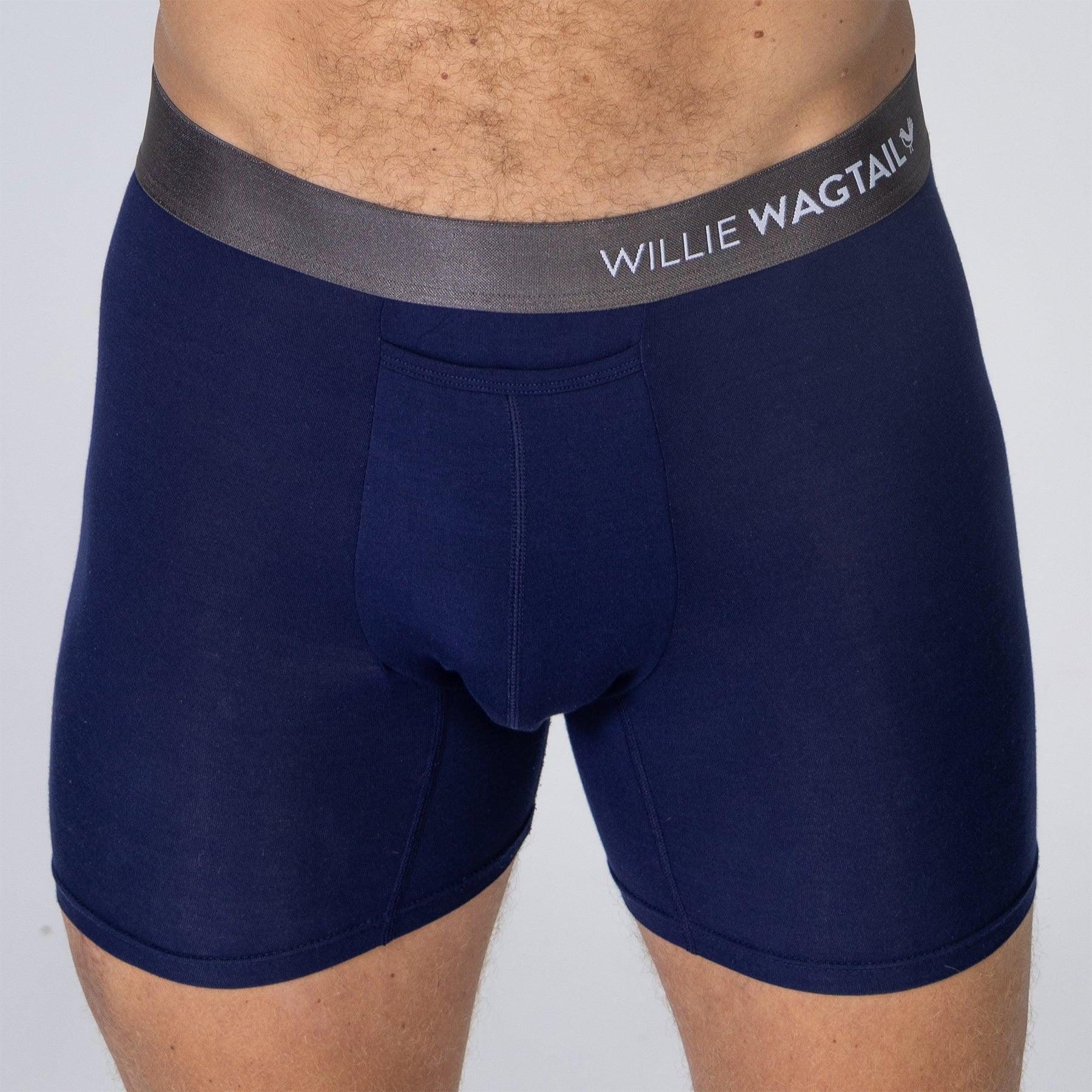 Navy Blue - Boxer Briefs - Willie Wagtail
